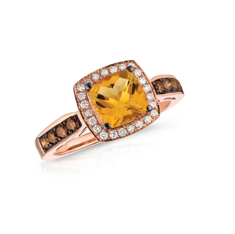 Ladies Rings for Grad Glow-Le Vian Chocolatier® Cinnamon Citrine® and Diamond Ring WIZZ 13CT