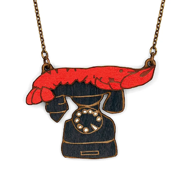 Ladies Necklaces Dark Spark-Lobster & Telephone Necklace