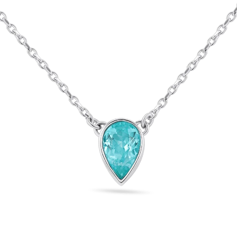 Ladies Necklaces with Cyan Richterite-Simplicity VI Necklace