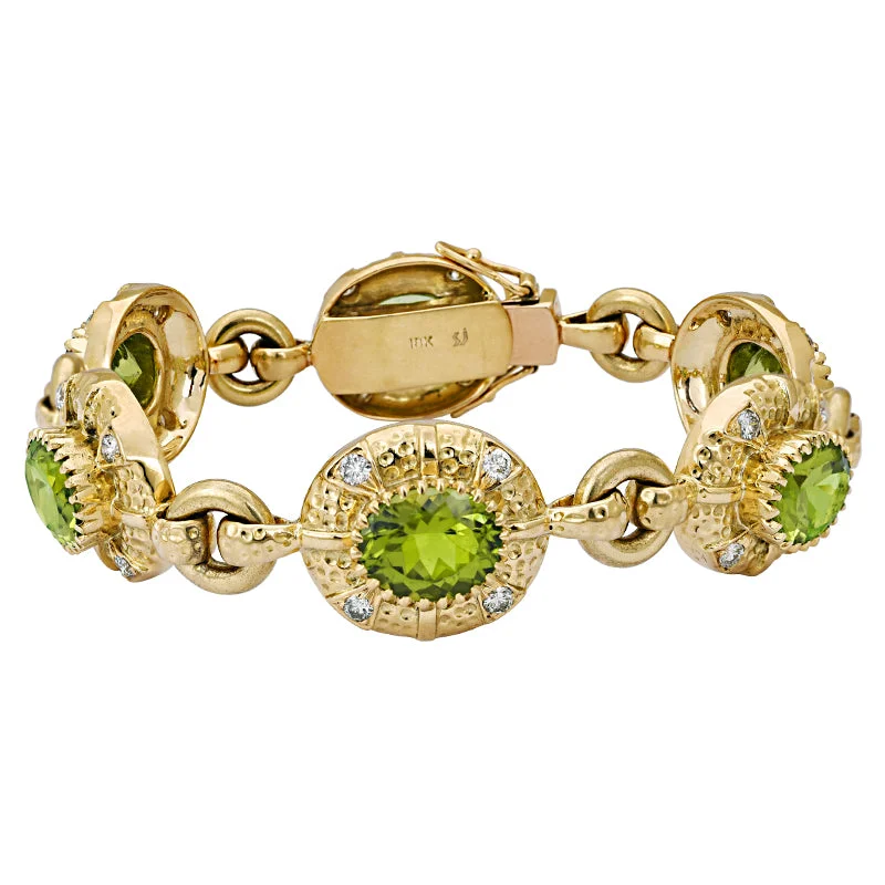 Ladies Bracelets for Science Glow-Bracelet-Peridot and Diamond