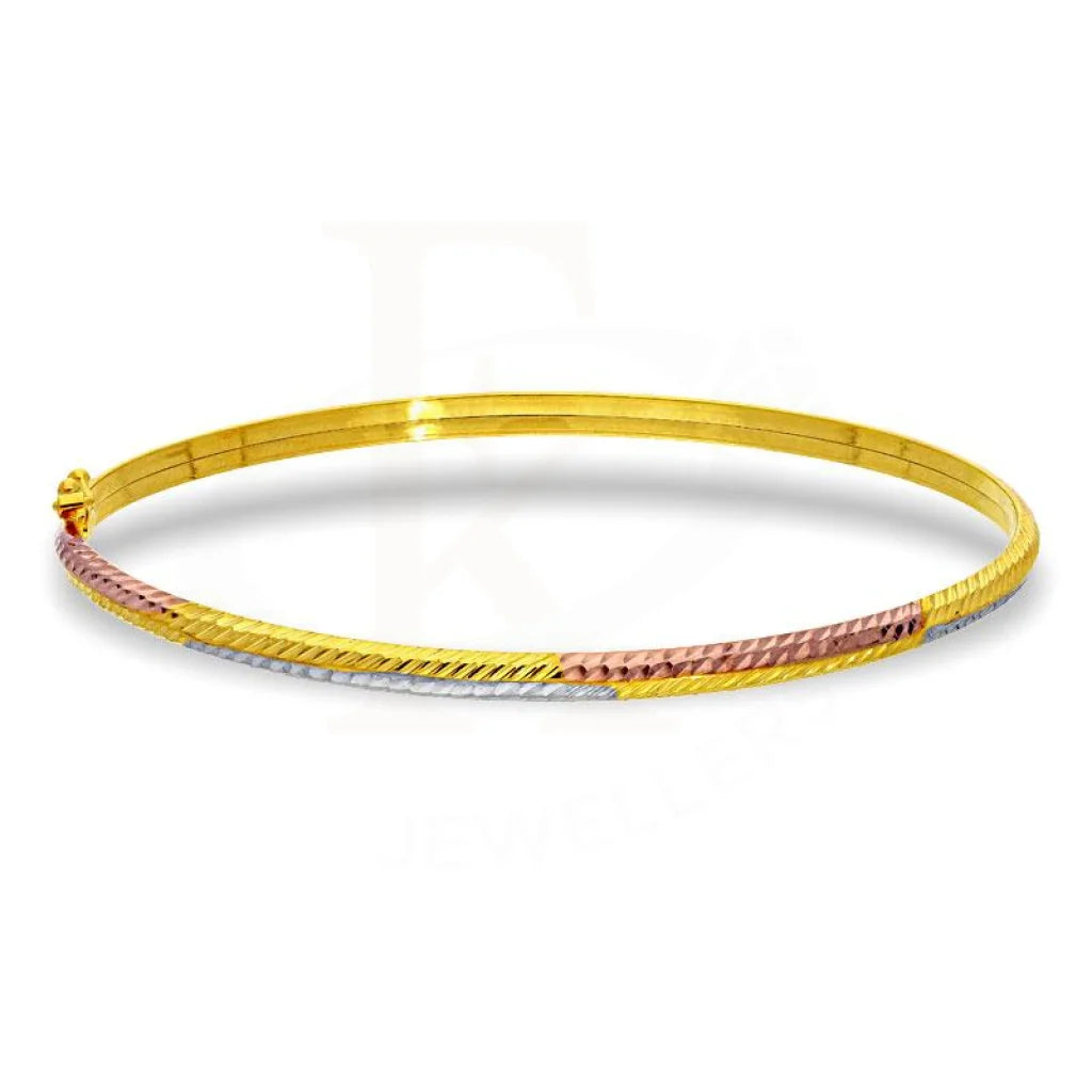 Ladies Bracelets for Winter Shine-Gold Bangle in 18KT - FKJBNG18K1893