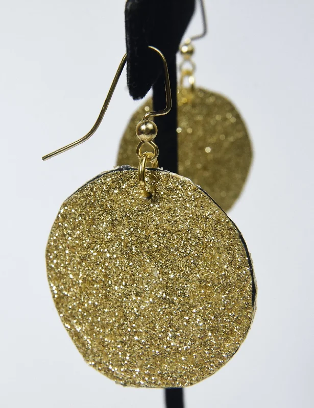 Ladies hushed calm earrings -Golden Glittery Earrings