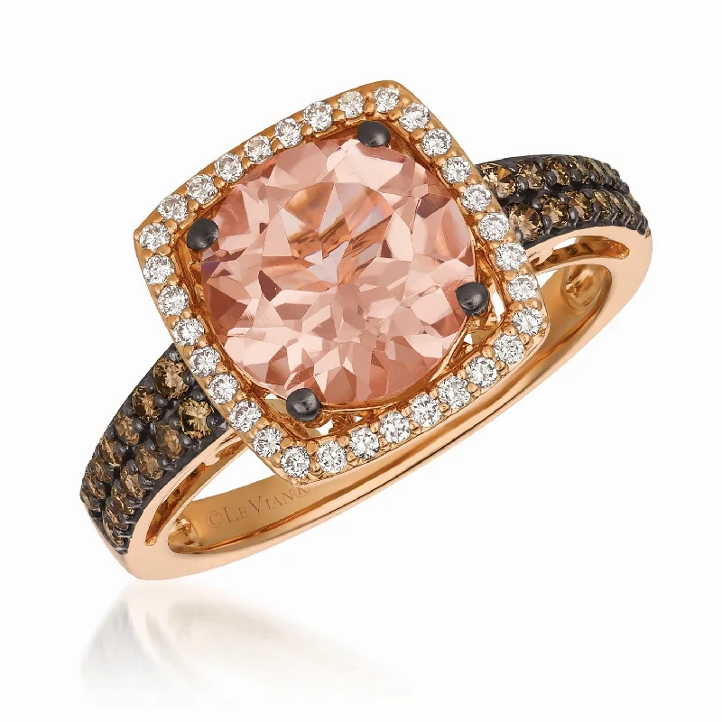 Ladies Rings Dark Spark-Le Vian Chocolatier® Ring featuring 2 cts. Peach Morganite™ TQWG 17