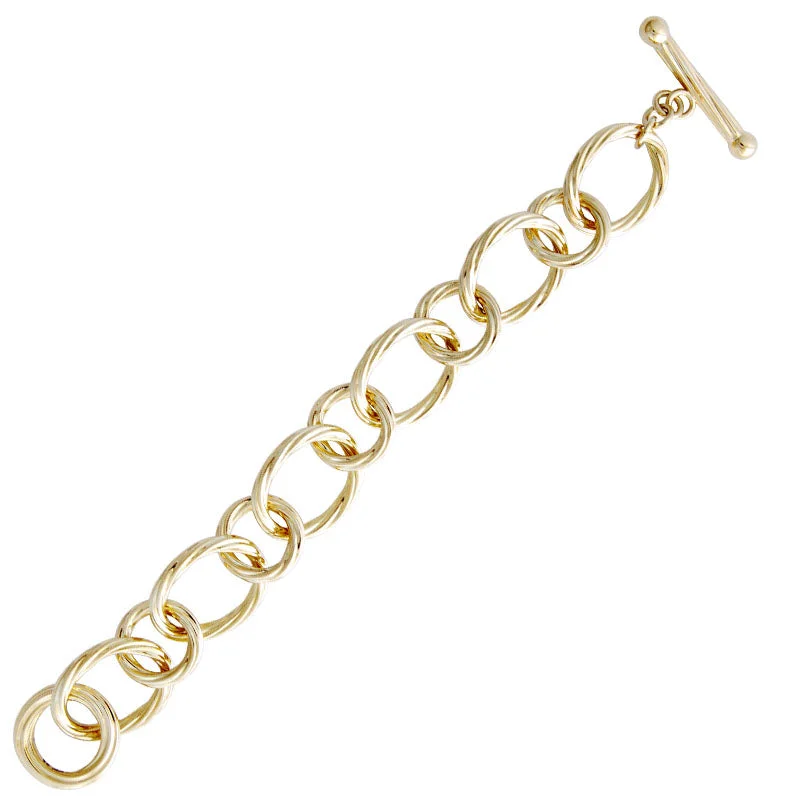 Ladies Bracelets Open Shine-Toggle Bracelet - Gold