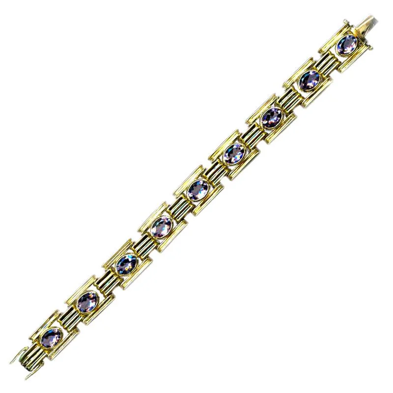 Ladies Bracelets Braided Spark-Bracelet-Iolite  (1144D)