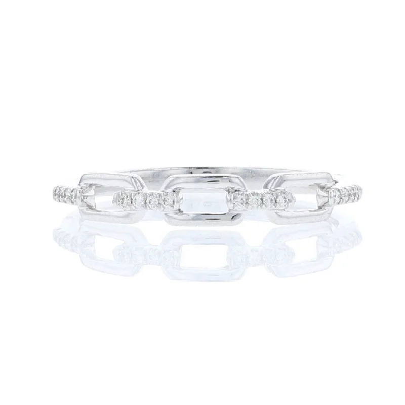 Ladies Rings with Ruby Spark-Diamond Link Ring