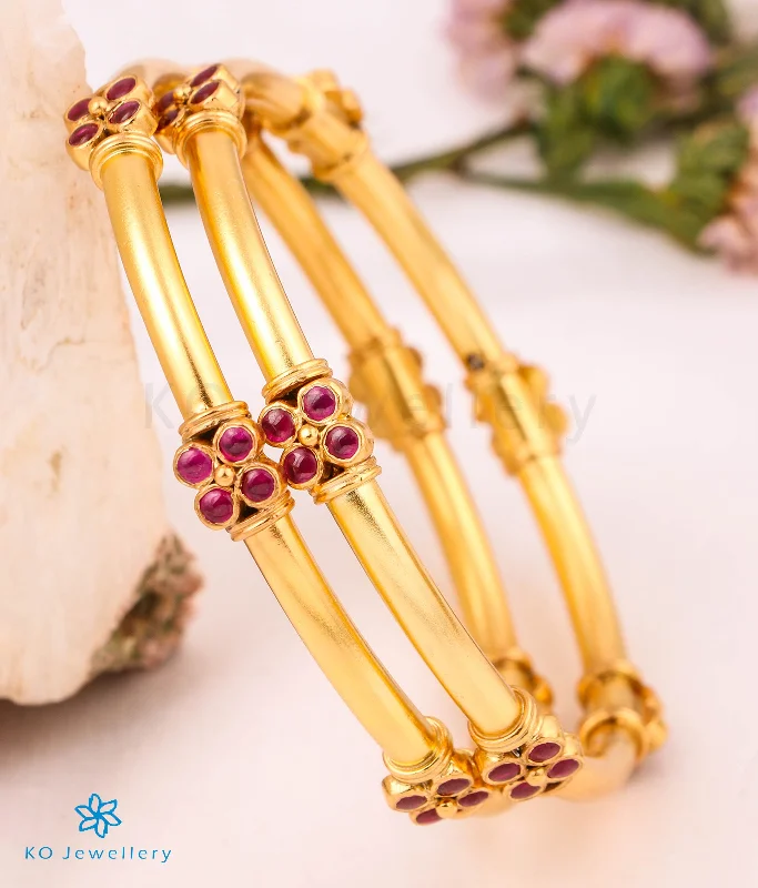 Ladies Bracelets for Kin Glow-The Pratham Silver Bangle (Size 2.2/2.4/2.6/2.8)