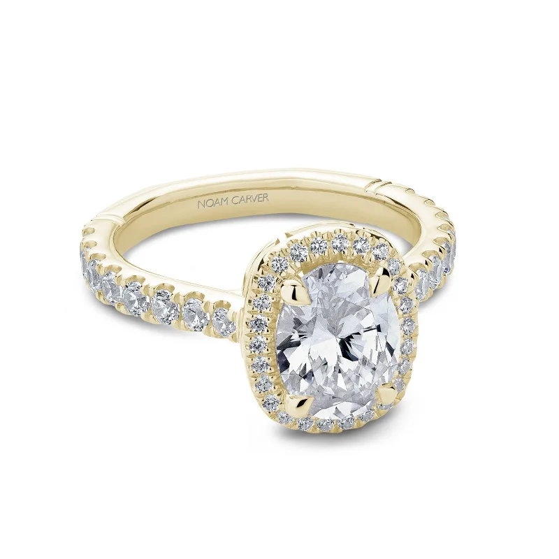 Ladies Memory Stone Engagement Rings -0.80 ctw Diamond Halo Engagement Ring