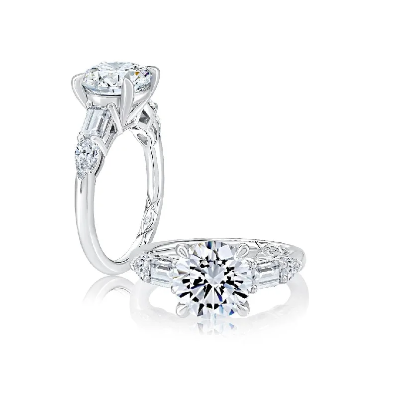 Ladies Quirky Charm Engagement Rings -1.06 ctw Diamond Solitaire Engagement Ring