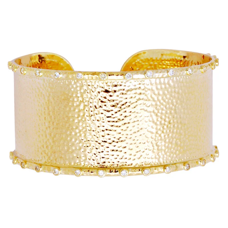 Ladies Bracelets with Radiant Gems-Cuff Bangle-Diamond