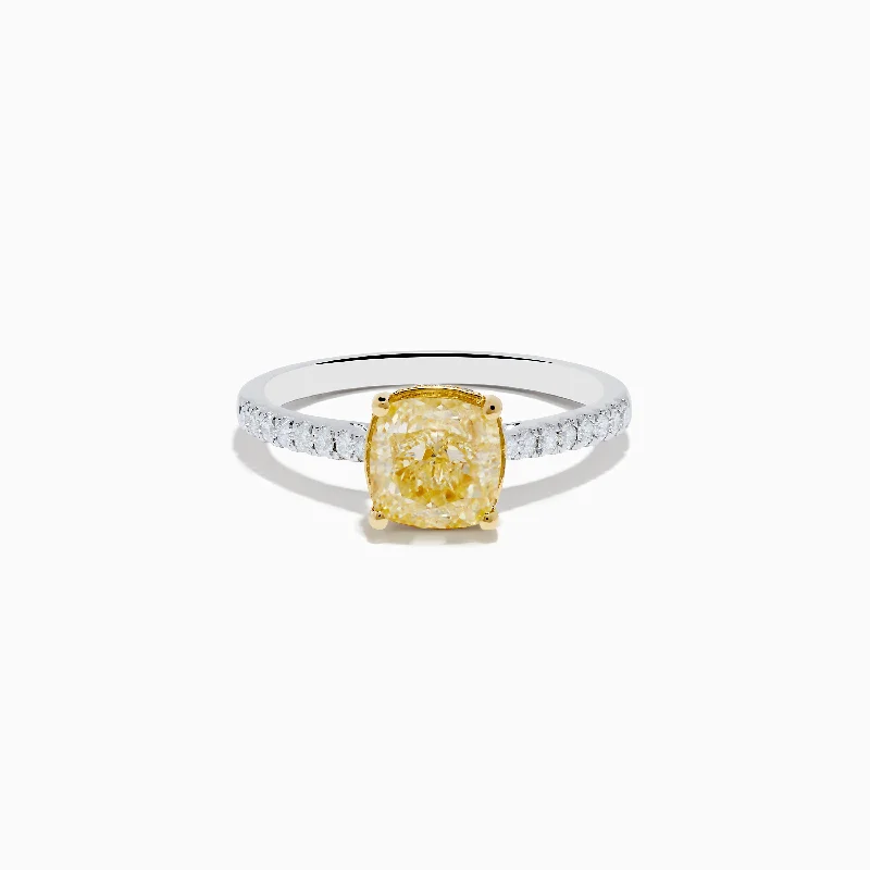 Ladies Rings for Niece Spark-Canare 18K Two Tone Gold Yellow and White Diamond Ring