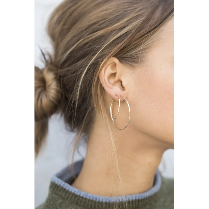 Ladies understated minimal earrings -Gold Hoop Earrings