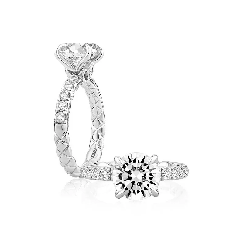 Ladies Phoenix Rise Engagement Rings -0.46 ctw Diamond Solitaire Engagement Ring