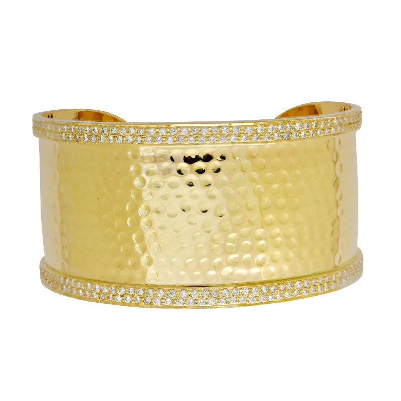 Ladies Bracelets with Custom Shine-Cuff Bangle- Diamond