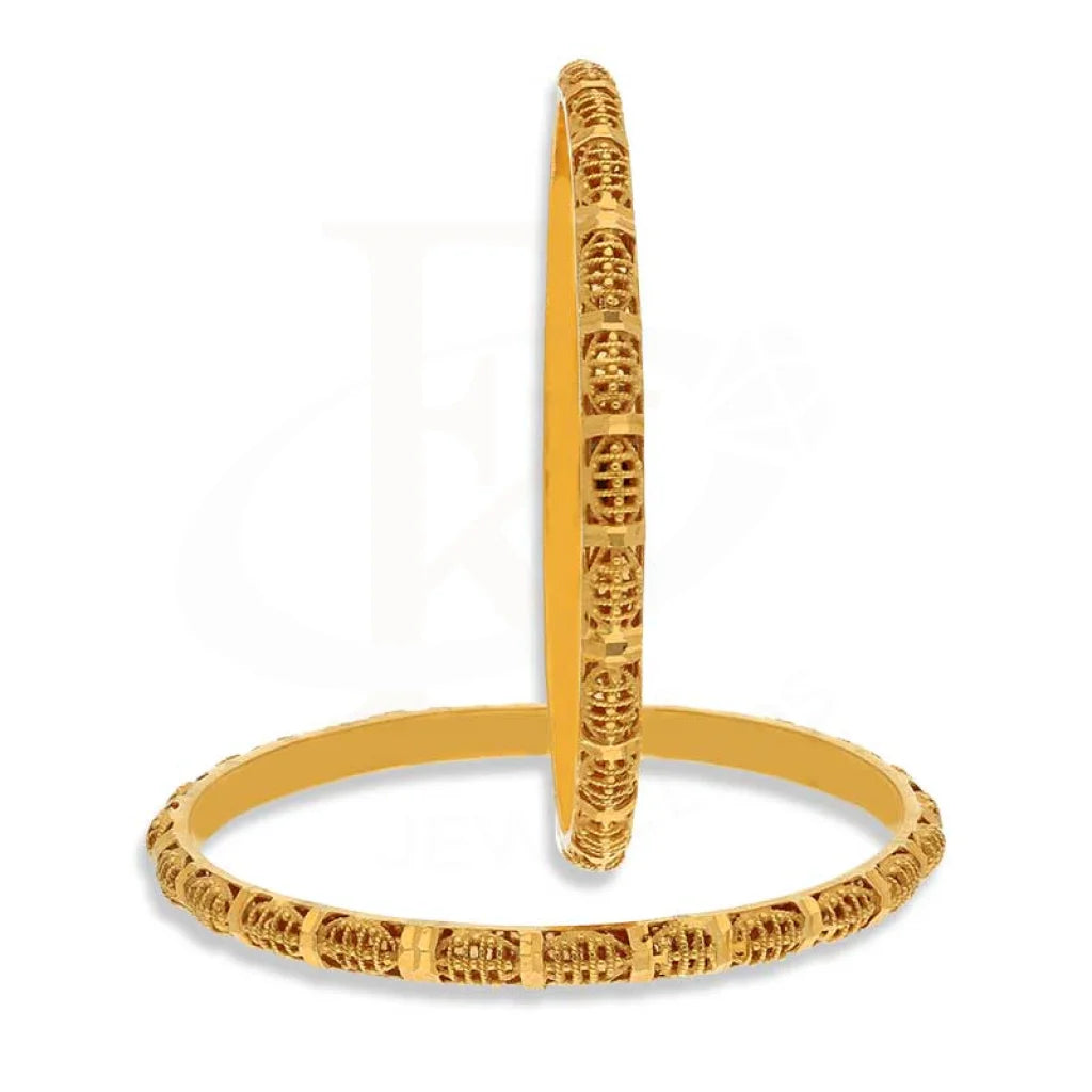 Ladies Bracelets for Gala Shine-Gold Baby Bangles in 21KT - FKJBNG21K1944