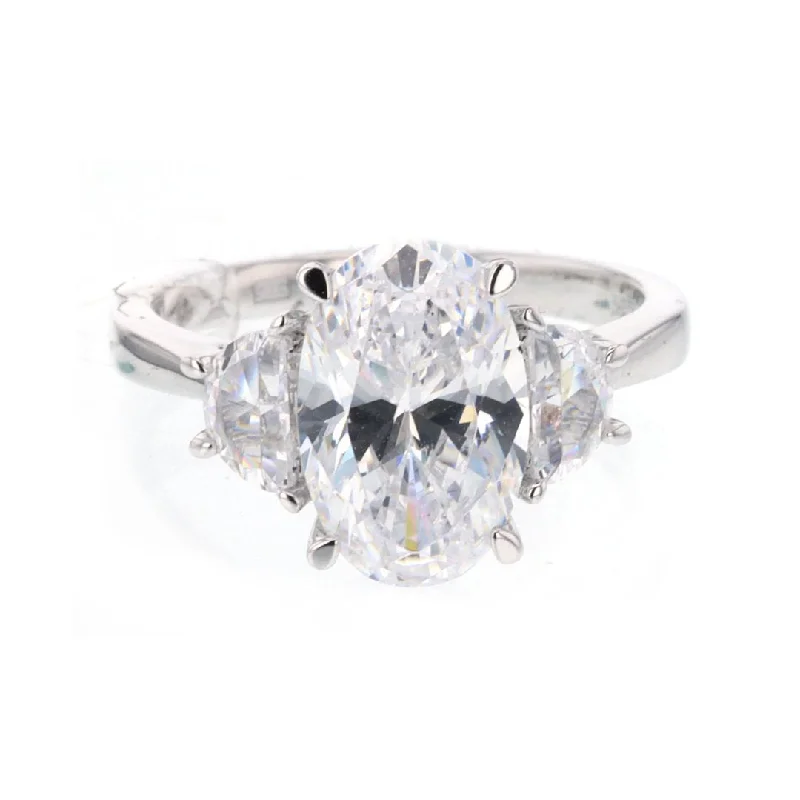 Ladies Lab-Crafted Engagement Rings -0.64 ctw Diamond Three-Stone Engagement Ring