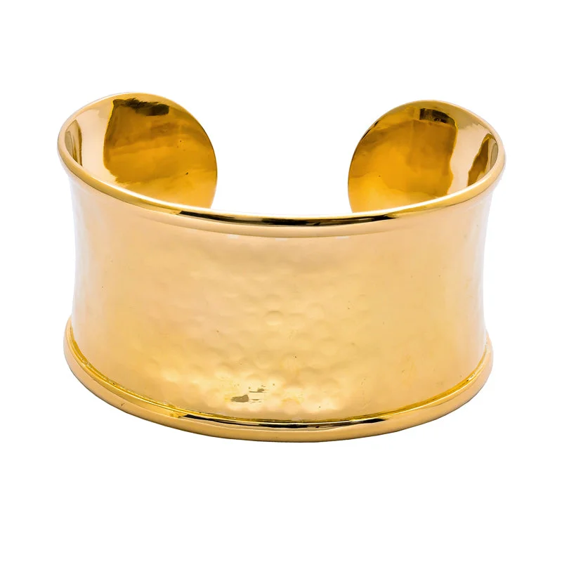 Ladies Bracelets Flex Shine-CUFF BANGLE- PLAIN GOLD