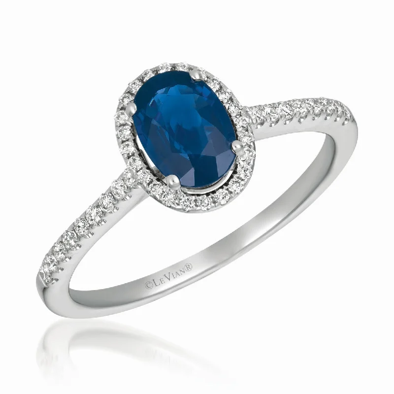 Ladies Rings with Round Glow-Le Vian Cornflower Ceylon Sapphire™ and Vanilla Diamonds® Ring TRGO 13