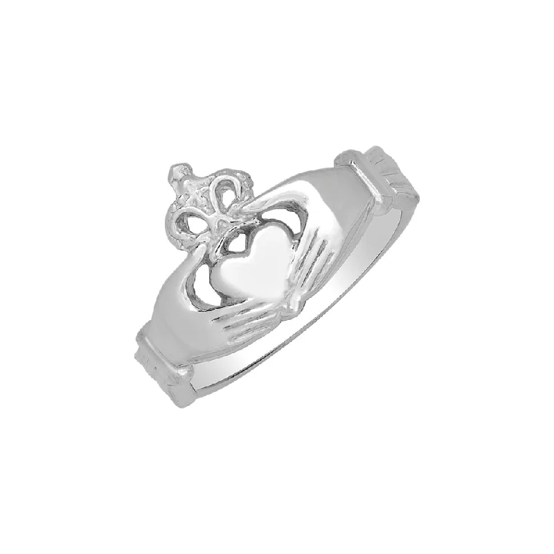 Ladies Rings for Holiday Spark-Sterling Silver Claddagh Ring HB04667SS