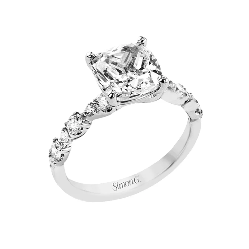 Ladies Retro Glow Engagement Rings -0.48 ctw Diamond Solitaire Engagement Ring