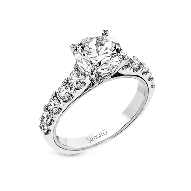 Ladies Spinner Shine Engagement Rings -0.84 ctw Diamond Solitaire Engagement Ring