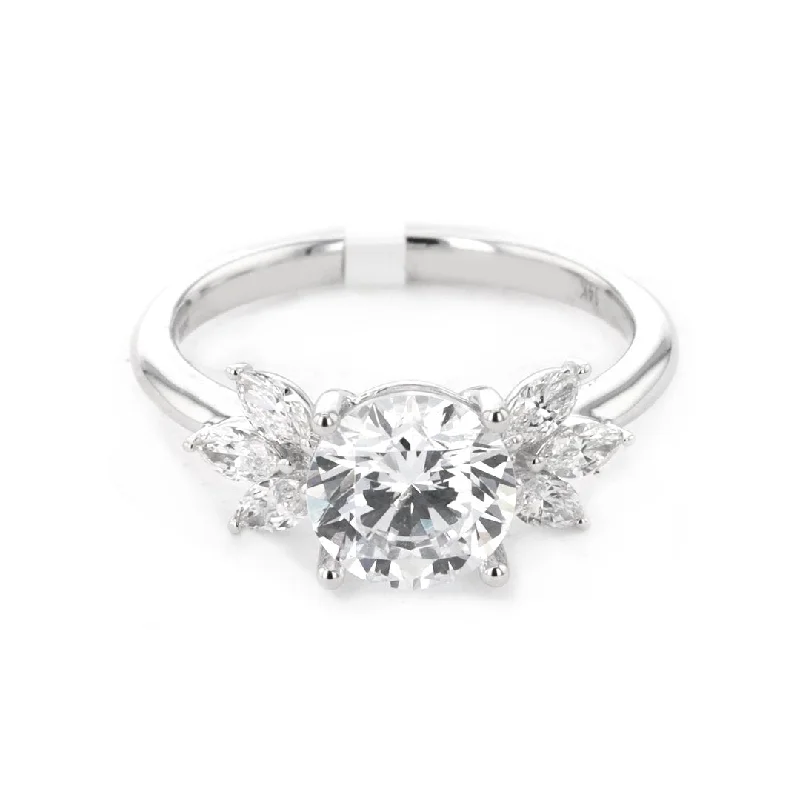 Ladies Soft Elegance Engagement Rings -0.38 ctw Diamond Solitaire Engagement Ring