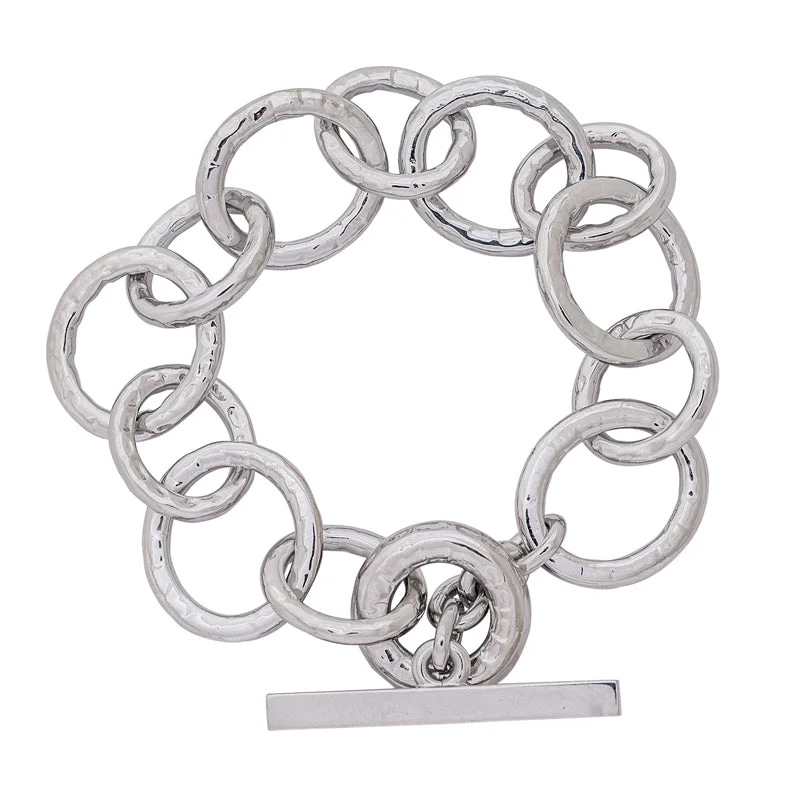 Ladies Bracelets for Leader Shine-Toggle Bracelet- Sterling Silver