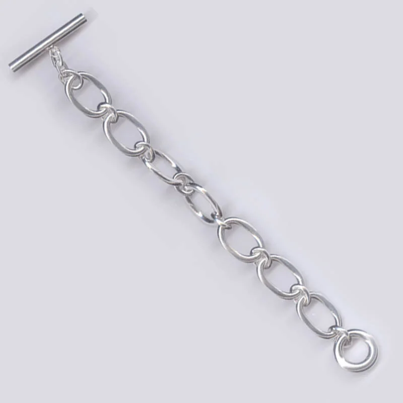 Ladies Bracelets with Silver Spark-Toggle Bracelet- Sterling Silver