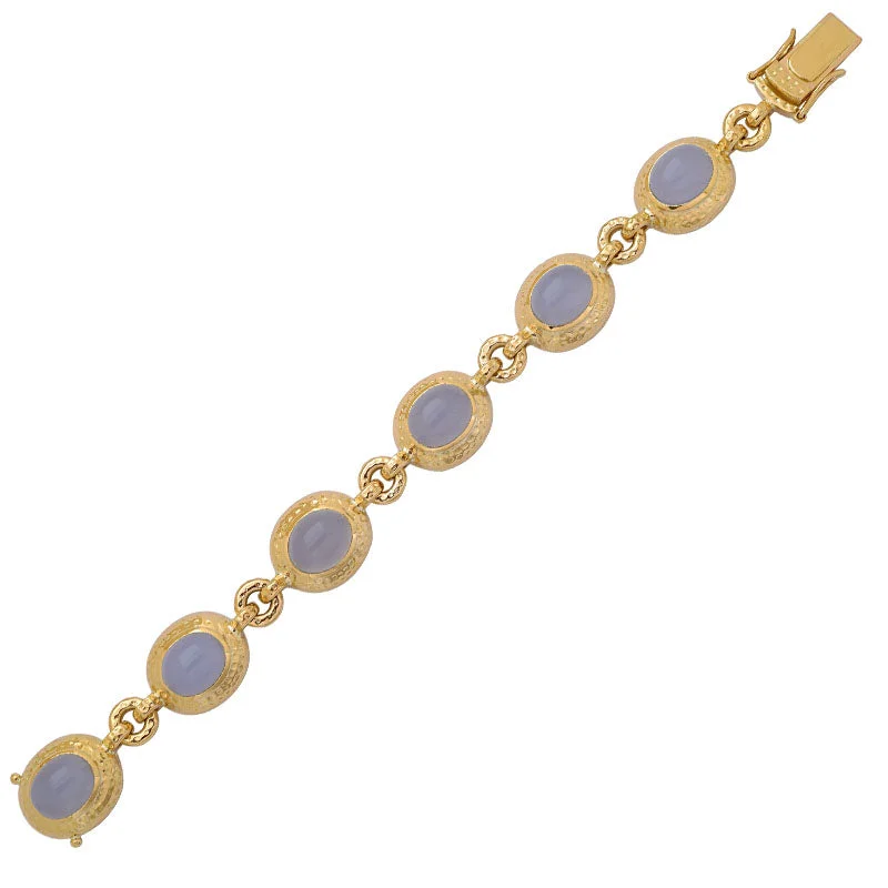 Ladies Bracelets Retro Shine-Bracelet- Chalcedony in 18K Gold