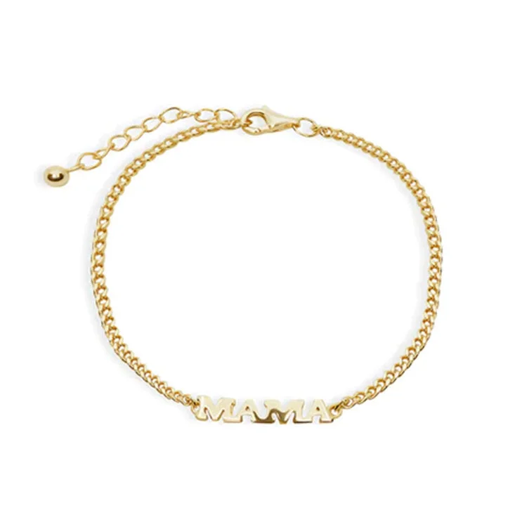 Ladies Bracelets with Diamond Glow-THE MAMA LINK BRACELET