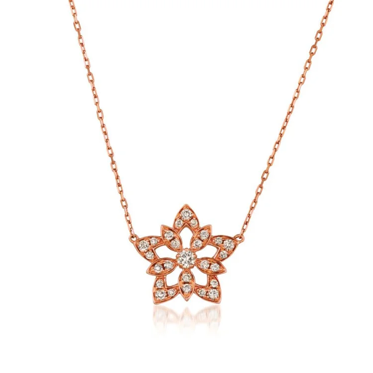 Ladies Necklaces with Stellar Glow-Le Vian 14K Strawberry Gold Necklace