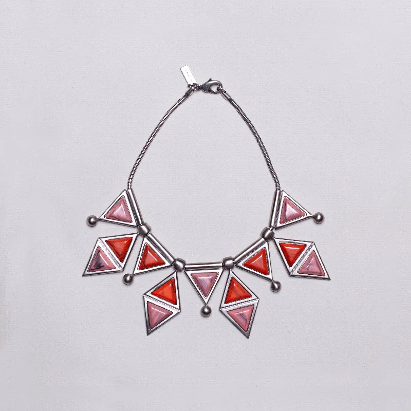 Ladies Necklaces with Wave Shine-Vintage Geometric Sculptural Necklace