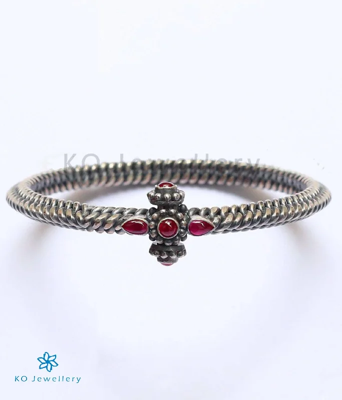 Ladies Bracelets for Bridal Spark-The Classic Golusu Antique Silver Openable Bracelet (Oxidised/Size/2.2/2.6)