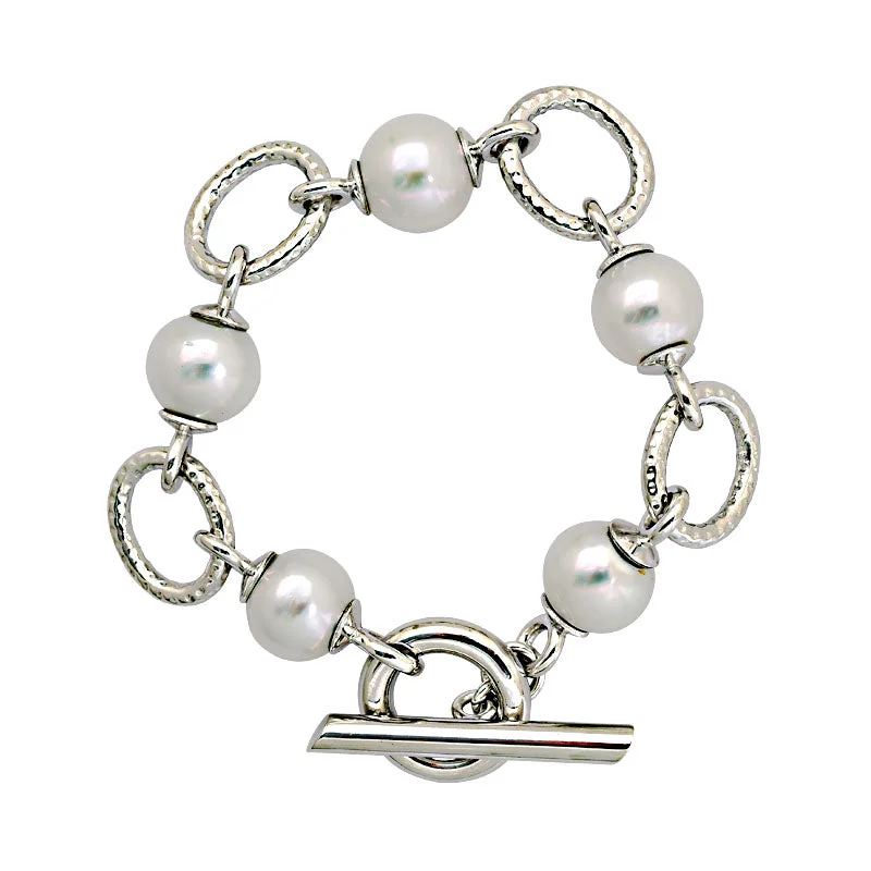 Ladies Bracelets with Bead Shine-Toggle Bracelet-South Sea Pearl