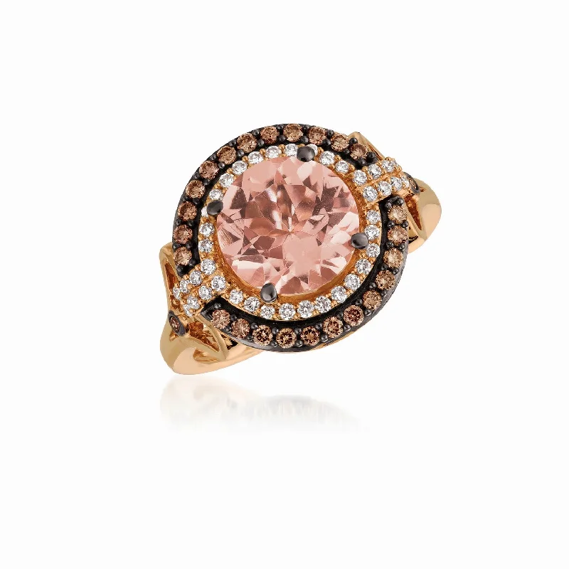 Ladies Rings with Dark Obsidian-Le Vian Morganite Chocolatier® Ring TQOH 51