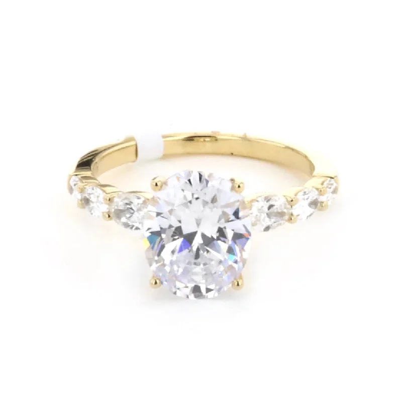 Ladies Oval Elegance Engagement Rings -0.55 ctw Diamond Solitaire Engagement Ring