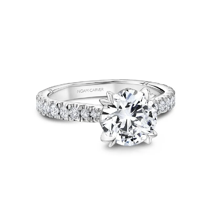 Ladies Spinner Shine Engagement Rings -0.43 ctw Diamond Solitaire Engagement Ring