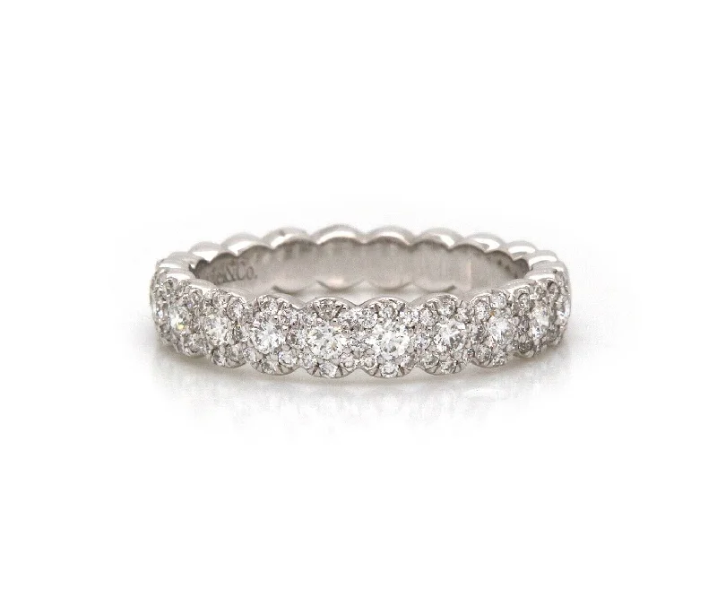 Ladies Rings for Grandma Spark-New Gabriel & Co. Straight Scalloped Diamond Anniversary Band Ring in 14K