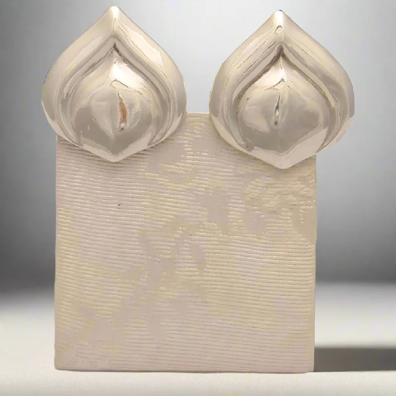 Ladies polished work earrings -Greek Teardrop earrings in Sterling Silver (GT-04)